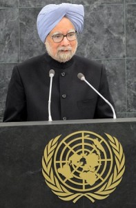 Prime Minister Manmohan Singh addressing the 68th Session of the UN General Assembly in New York on September 28, 2013.