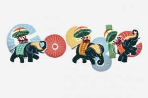 A Google Doodle from 2012, in celebration of the country's Republic Day.