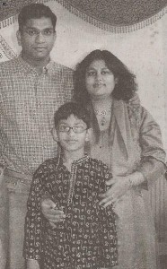 Arnav with his parents.