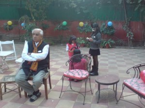Jaswant Singh at his residence in New Delhi, on the occasion of his grand daughter's birthday. Photo: Raaghav Sharma.