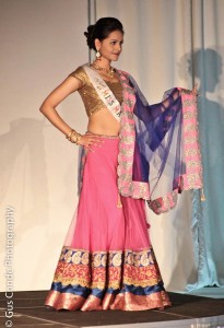 Mansee Sangani competing during the Miss Jewel of India USA 2014 pageant (photo by Gus Conde)