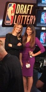 Anjali Ranadive (right) at the NBA Draft Lottery (courtesy of Twitter)