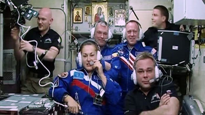 Astronauts aboard ISS