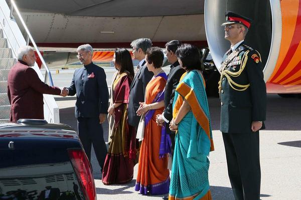Prime Minister Modi received on arrival at New York