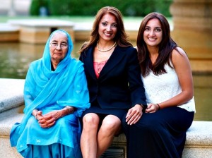 Preet Didbal with her mother and daughter. Courtesy of preetdidbal.com