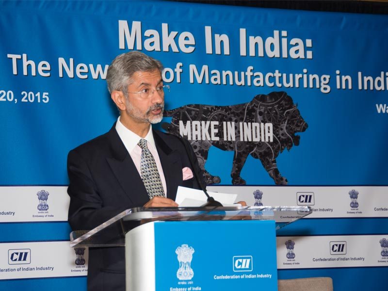 Dr. S. Jaishankar, Ambassador of India to the United States, makes keynote address at CII-Embassy of India session on "Make In India: The New Age of Manufacturing in India" on Tuesday, 20 January 2015 in Washington D.C. 