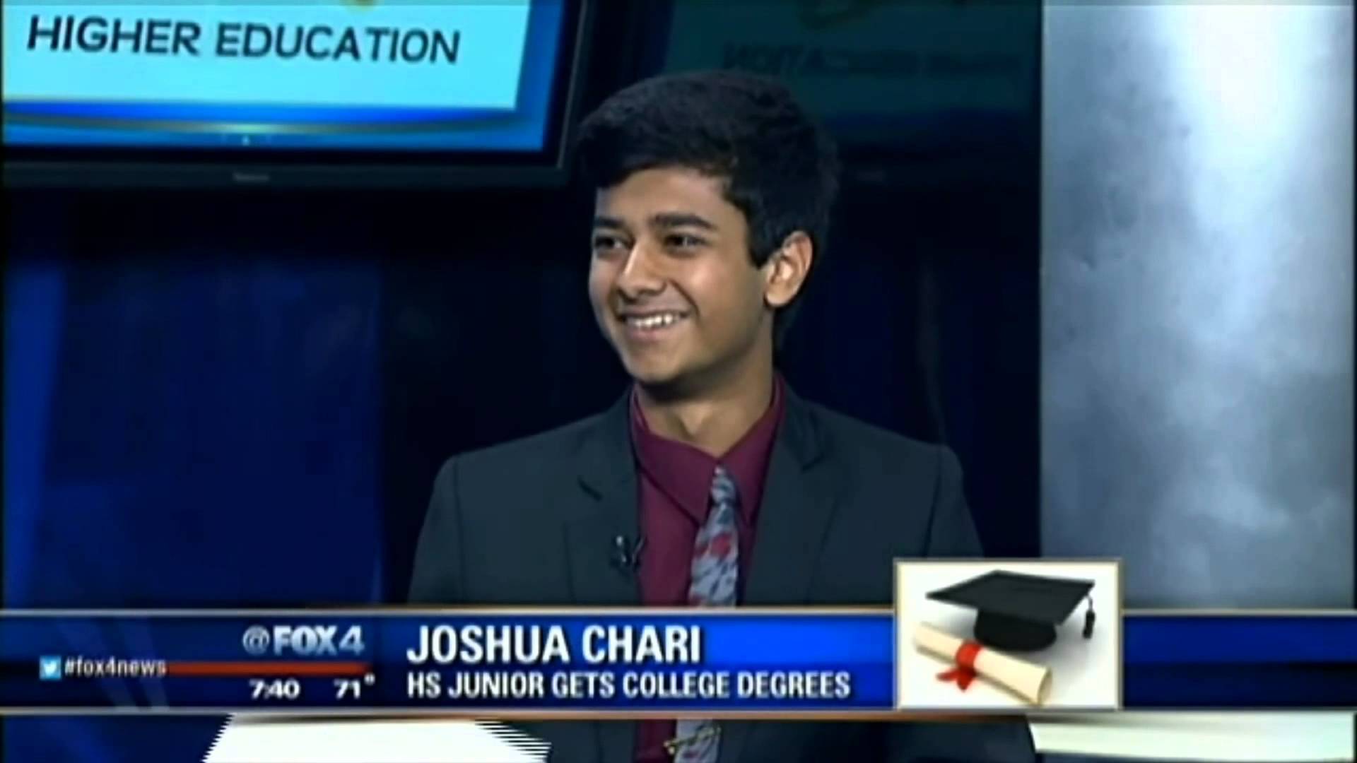 Indian American 16-year-old from Texas Joshua Chari to finish high school with 8 college degrees
