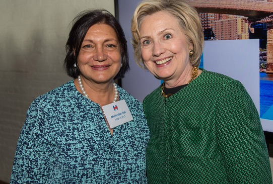 Mahinder Tak with Hillary Clinton in New York recently.