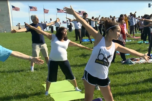 More than 1,500 gathered at the National Mall on June 21, 2015, to celebrate the International Day of Yoga.