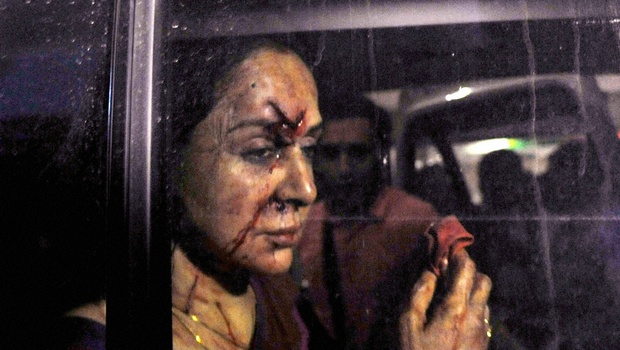 Hema malini moments after the fatal accident