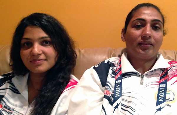 RIcha Mishra and Kulwinder Kaur, who bagged a combined 11 gold medals at the 2015 World Police & Fire Games.