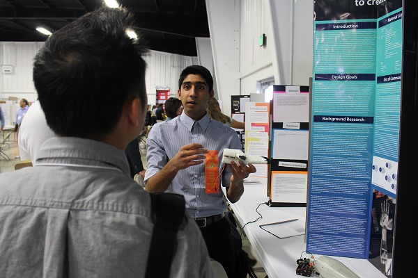 Nilay Mehta at the Orange County Science and Engineering Fair. Photo credit: Orange County Scholar