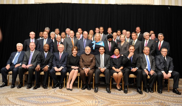 PM Modi interacts with leading Fortune 500 CEOs in New York