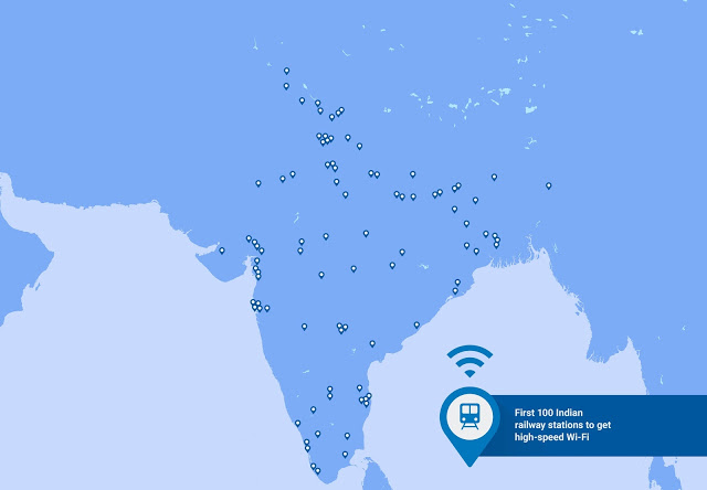 This map shows the first 100 stations that will have high-speed Wi-Fi by the end of 2016