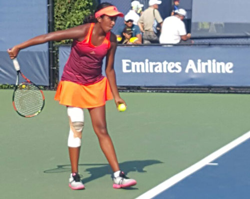 Natasha Subhash of the United States lost in the US Open second round of girls singles and first round of girls doubles.