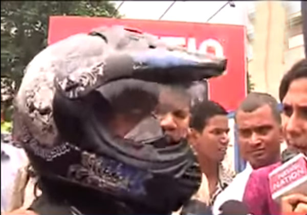 Siddhartha Das meeting reporters with his face covered