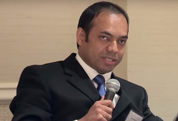 Rais Bhuiyan speaking at the American Bazaar Philanthropy Dialogue in Washington, DC, on October 10, 2015.
