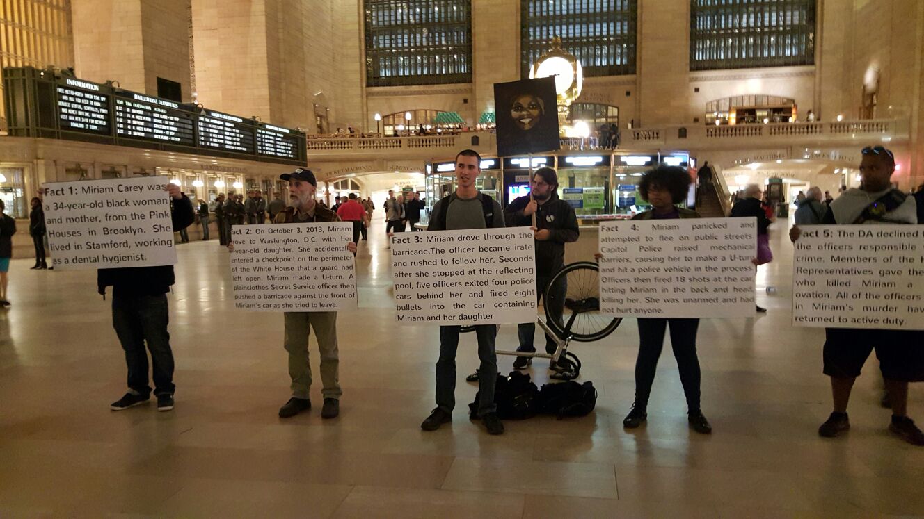  'Black Lives Matter' protesters at Grand Central.