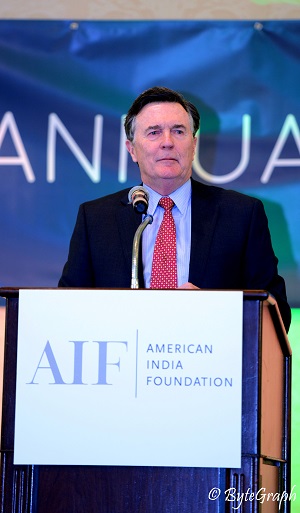 Dennis Lockhart, CEO of Federal Reserve Bank of Atlanta, speaking at the AIF gala on April 2, 2016. Photo credit: ByteGraph