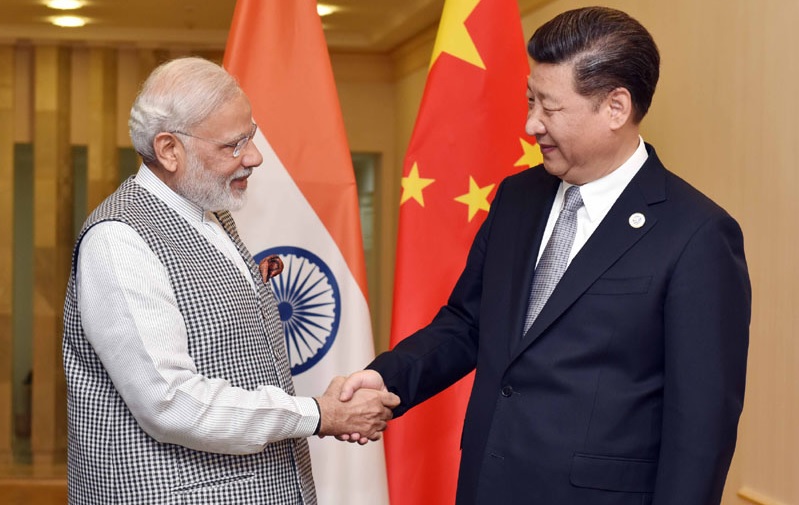 Prime Minister Narendra Modi meeting with President Xi Jinping of China on the sidelines of the Shanghai Cooperation Organisation summit in Tashkent, Uzbekistan, on June 23, 2016. Photo via PIB