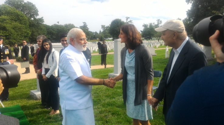 Prime Minister Narendra Modi with Indian American astronaut Sunita Williams. Photo credit: MEA India 
