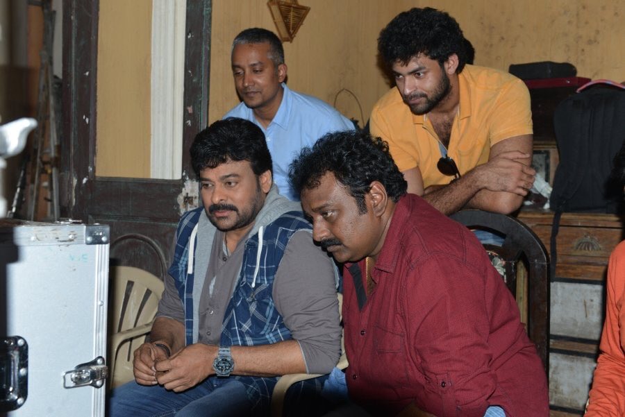 Chiranjeevi on the sets of his 150th film