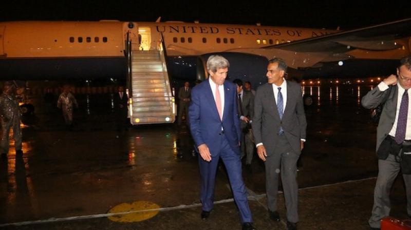 US Secretary of State John Kerry in New Delhi (Courtesy of twitter)