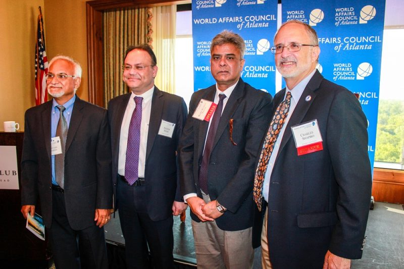 Amitabh Sharma of AIF, Dr. Nagesh Singh, Consul-General of Atlanta, Dr. Rajeev Tayal and Amb. Charles Shapiro at the event.