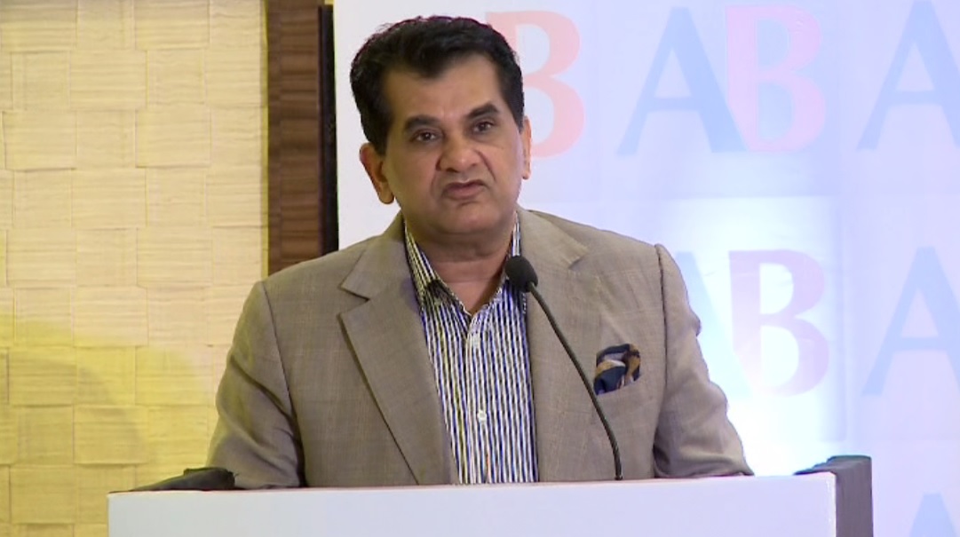 NITI Aayog CEO Amitabh Kant delivering the keynote address at the US-India Startup Forum, hosted by The American Bazaar in New Delhi on September 1, 2016.