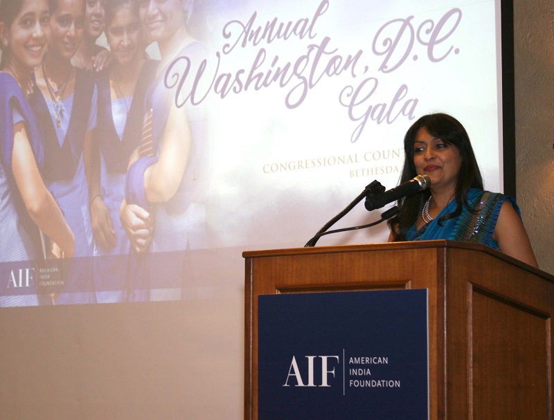 AIF Chair Lata Krishnan at the DC gala on September 23. Photo by Grover Concepts