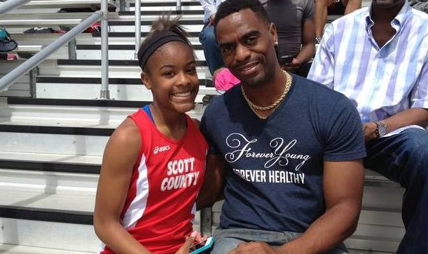 Trinity Gay with her father Tyson Gay (Courtesy of twitter)