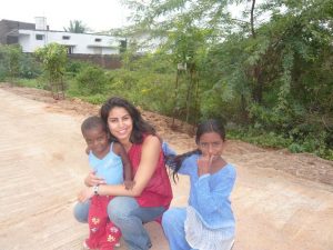 Anjali Daryanani first volunteering at Spandana when she was 19 years old, working as an English teacher and a yoga teacher at Spandana for two months.