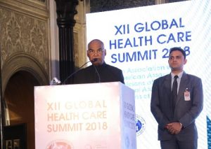 Indian President Ram Nath Kovind inaugurating the 12th AAPI Global Healthcare Summit in Mumbai on December 28, 2018.