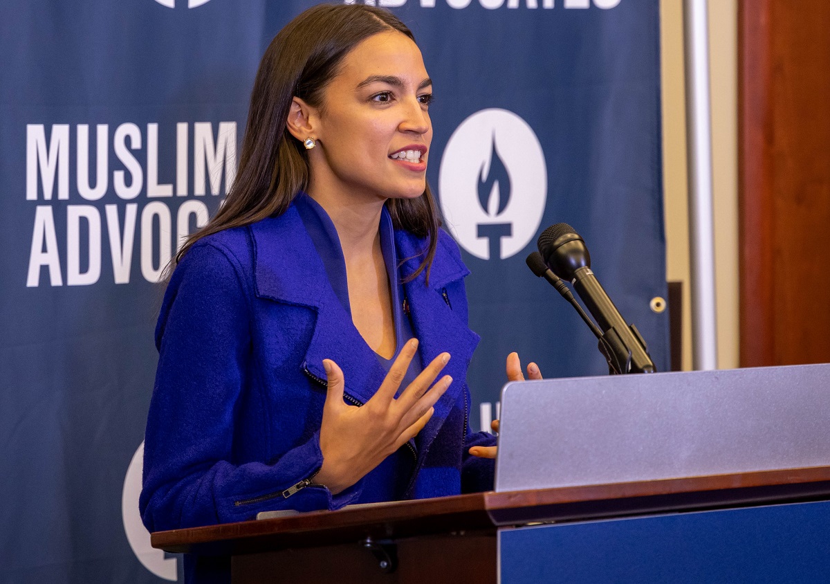 Rep. Alexandria Ocasio-Cortez speaking at the congressional iftar on May 20, 2019.