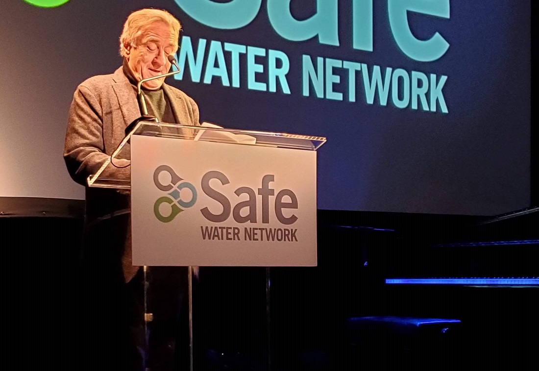 Actor and philanthropist Robert De Niro speaking at Safe Water Network’s ‘Water for All Ball’ in New York City on October 23.