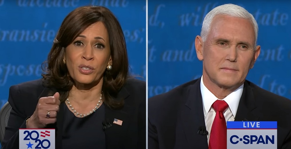 Vice presidential debate: Sen. Kamala Harris and Vice President Mike Pence clashed over a number of issues, ranging from coronavirus pandemic to economy to Supreme Court, at their solo debate on Wednesday, October 7, 2020. Photo credit: C-SPAN