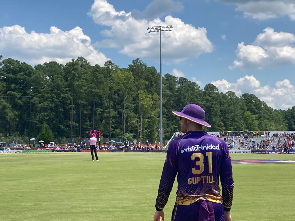Los Angeles Lakers and Seattle Orcas in action in the 12th match of the Major League Cricket at the Church Street Park in Morrisville on July 23, 2023.